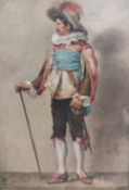 A 19th century oil on canvas, French soldier, indistinctly signed with note inserted to reverse of