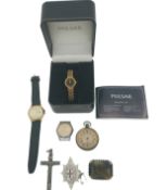 A mixed collection of mainly watches, Ingersoll (without strap) boxed Pulsar (without glass)