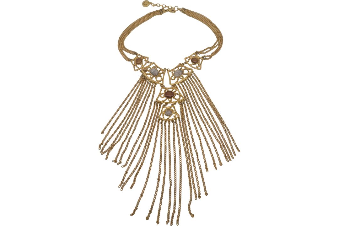 Ben-Amun coin necklace and bracelet (necklace connector link missing) Ben-Amun waterfall necklace - Image 8 of 9