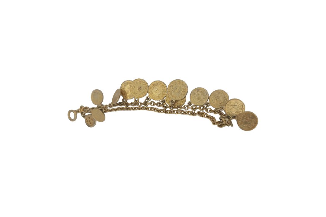 Ben-Amun coin necklace and bracelet (necklace connector link missing) Ben-Amun waterfall necklace - Image 9 of 9
