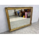 A large 19th century gilt framed wall mirror. 156x127cm.