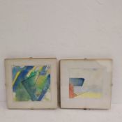 Brian Falconbridge (b.1950), a pair of small watercolour abstract studies, signed and dated '76.