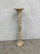 A marble column in three sections, classical style on octagonal base. H.97cm.