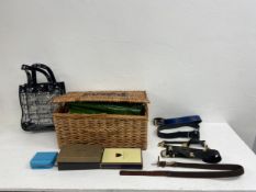 A miscellaneous collection of bags, belts and purses to include; Hermes, Aspinal and Furla, good