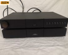 A Naim Nac 112 pre-amp together with a Naim Nap 150 Amplifier.