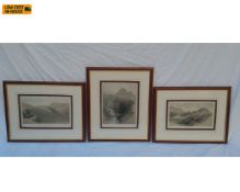 Edward Lear (1812-1888), a set of three lithographs after the original 19th century drawings
