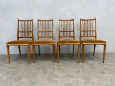 A set of four mid-century Swedish beech 'Cortina' dining chairs by Svante Skogh for Seffle