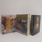 Three contemporary art reference books to include Michelangelo Vol 1 & 2, Raphael and Rembrandt. H.