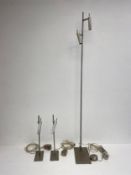 A Habitat Metropol standard lamp along with a pair of matching Metropol reading spot lights. H.130cm