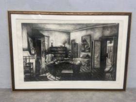 Erik Desmazières (b.1948), a large contemporary limited etching with aquatint and roulette titled '