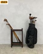 A mixed set of antique and vintage golf clubs by Yasuda, Hippo Beast and Tecnik etc. along with a