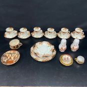 A mixed collection of Oriental and other ceramics to include a Delphine Crown China Imari style part