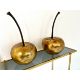 A pair of decorative composite cherries in a gold lacquered finish. H.46cm. - Image 6 of 11