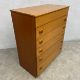 A mid-century teak dressing chest of drawers with hinged top enclosing a fitted interior with - Image 5 of 6