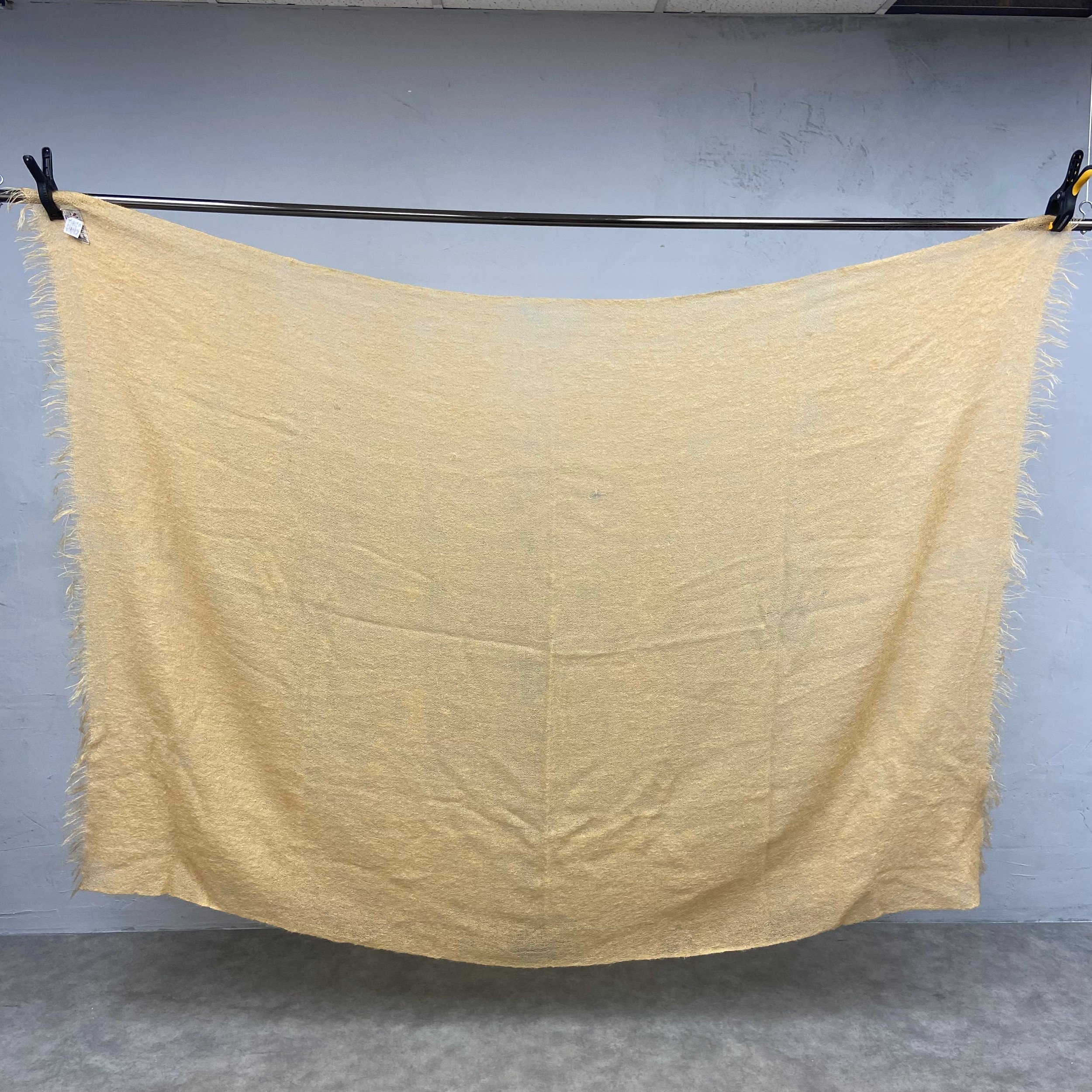 Two vintage wool blankets together with a Harrods mohair throw with maker's label. 230x170cm. ( - Image 5 of 8