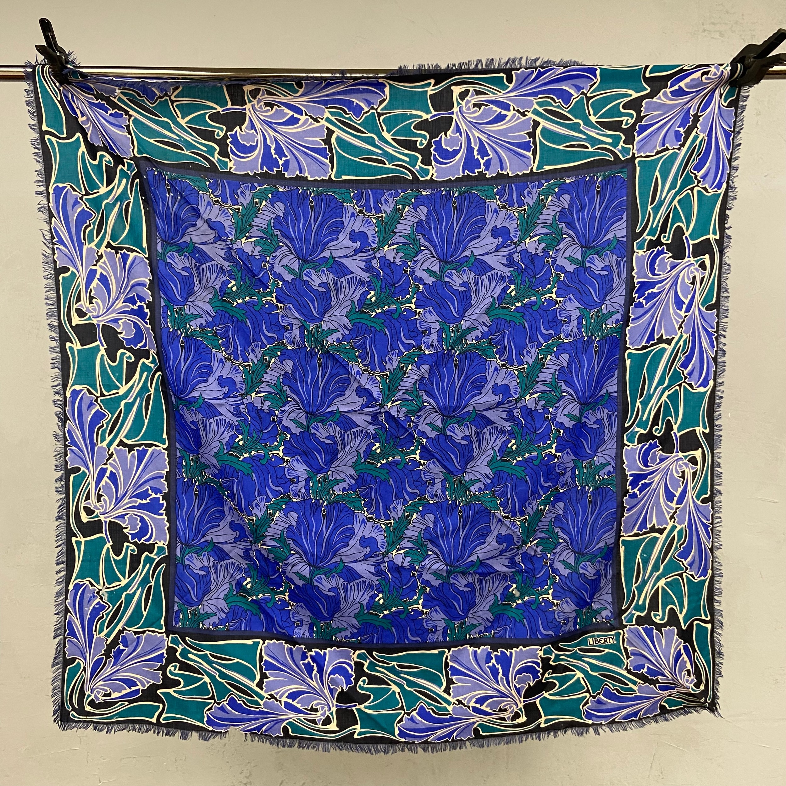 Three vintage silk, wool and cotton Liberty scarves with maker's labels together with four others. - Image 2 of 12