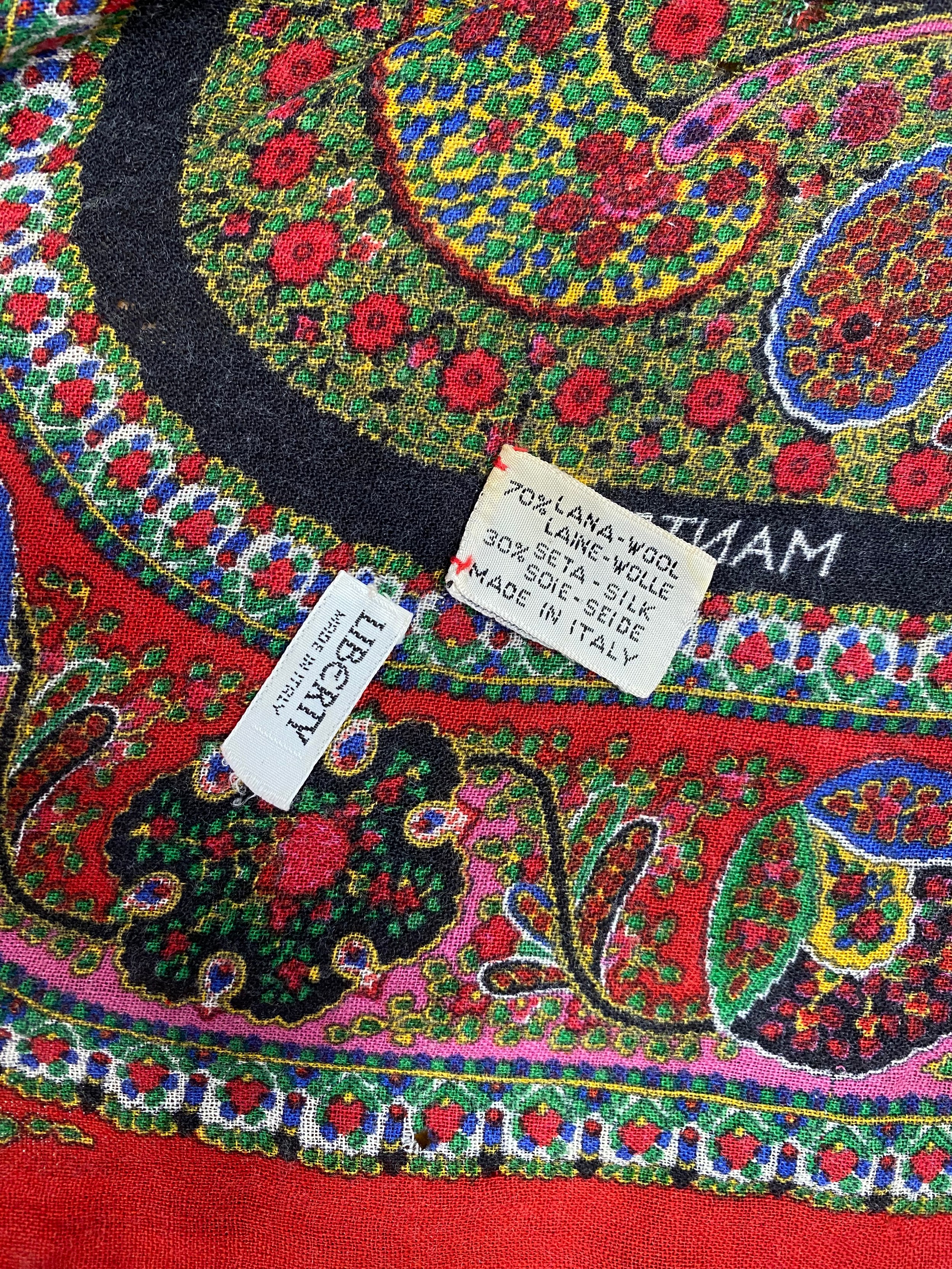 Three vintage silk, wool and cotton Liberty scarves with maker's labels together with four others. - Image 10 of 12