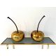 A pair of decorative composite cherries in a gold lacquered finish. H.46cm. - Image 2 of 11
