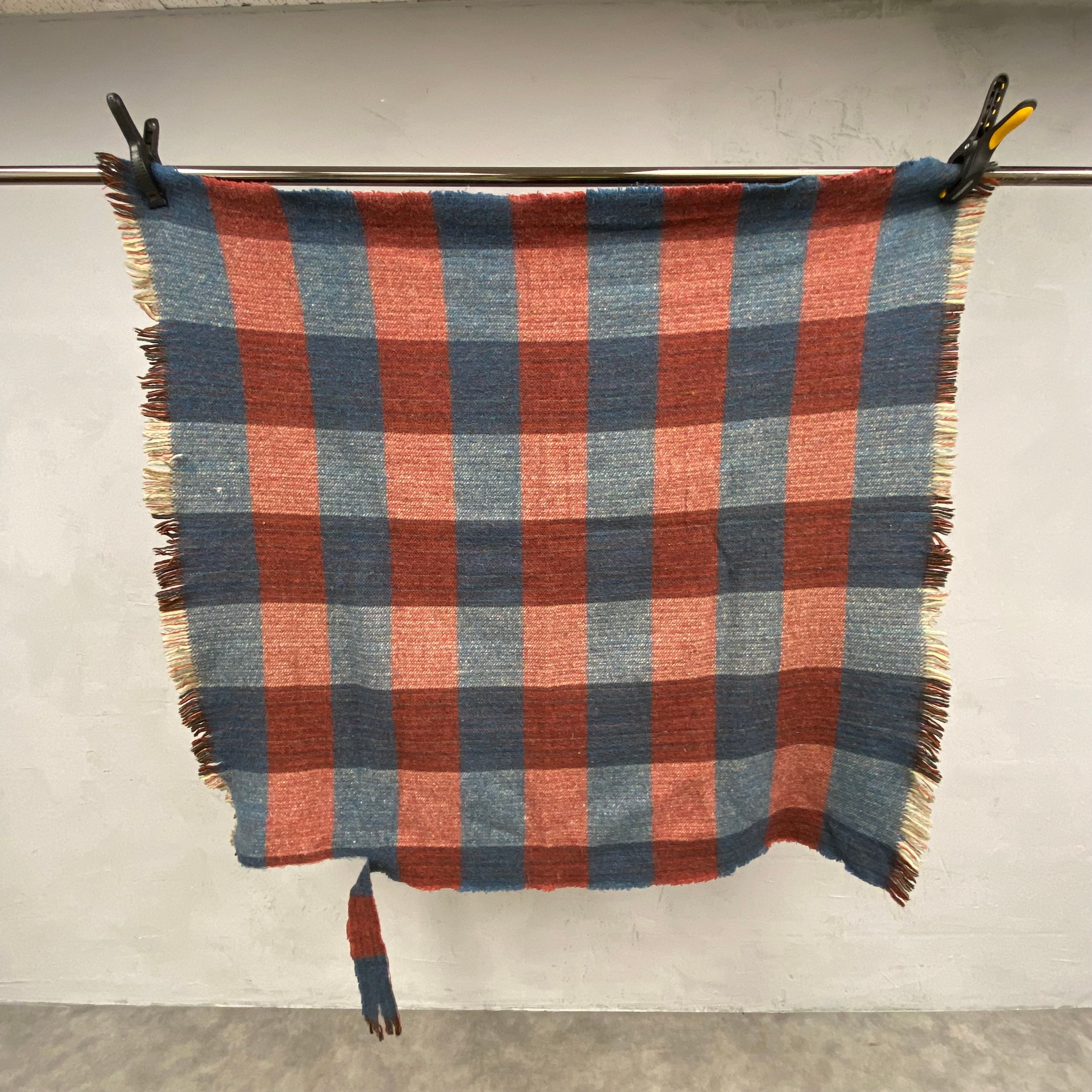 Two vintage wool blankets together with a Harrods mohair throw with maker's label. 230x170cm. ( - Image 3 of 8