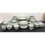 A Wedgwood 'Aztec' design part dinner service comprising 12 teacups and saucer, 3 larger teacups and
