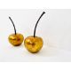 A pair of decorative composite cherries in a gold lacquered finish. H.46cm. - Image 9 of 11