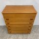 A mid-century teak dressing chest of drawers with hinged top enclosing a fitted interior with - Image 2 of 6