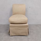 A small contemporary upholstered 'Casa Branca' Brighton chair after a design by Billy Baldwin'.