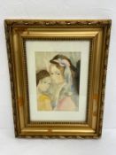 After Marie Laurencin (1883-1956), a 20th century pencil and watercolour portrait of two young