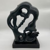A vintage signed composite resin Modernist style sculpture by De Cesar for Austin Sculpture 1995