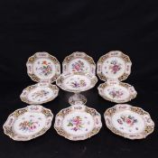 A 19th century hand painted and gilt Carl Thieme Dresden porcelain centrepiece compote or tazza