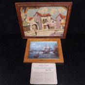 A vintage print on Franklin porcelain panel after the original painting titled 'The Empress of