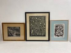 Charles Turzak (1899-1986), a mid-century woodcut titled 'Lincoln Park', signed to the bottom