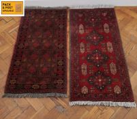 Two small Eastern rugs. 112x51cm. (Largest).