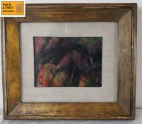 A framed and glazed watercolour, abstract composition, inscribed to reverse. 30x33cm.