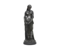 AFTER EMILE ANDRE BOISSEAU (1842-1923): A BRONZED FIGURE OF A MAIDEN