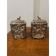 A RARE PAIR OF WILLIAM IV STERLING SILVER CHINOISERIE TEA CADDIES C. 1831, MICHAEL STARKEY - Image 18 of 40