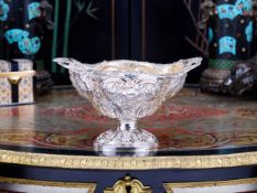 A LATE 19TH CENTURY STERLING SILVER FRUIT BOWL C. 1890