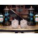 A RARE PAIR OF WILLIAM IV STERLING SILVER CHINOISERIE TEA CADDIES C. 1831, MICHAEL STARKEY - Image 1 of 40