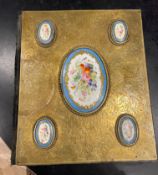 A 19TH CENTURY ORMOLU AND SEVRES STYLE PORCELAIN MOUNTED BLOTTER