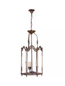 A REGENCY STYLE BRASS HALL LANTERN