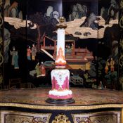 A LATE 19TH CENTURY BOHEMIAN GLASS TABLE LAMP