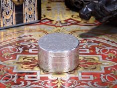 A MID 19TH CENTURY STERLING SILVER BOX C. 1843