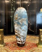 A GALLE STYLE OVERLAID CAMEO GLASS VASE