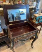 A NAPOLEON III PERIOD FRENCH BOULLE STYLE VANITY TABLE
