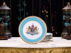 A PAIR OF IMPERIAL PORCELAIN PLATES OF PERSIA BY SPODE
