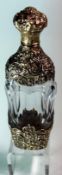 A FINE ROCK CRYSTAL AND SILVER GILT SCENT BOTTLE ATTRIBUTED TO MOREL C. 1900