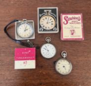 A WW2 1940'S SERVICES SPORTS WATCH TOGETHER WITH THREE OTHERS