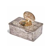 AN EARLY 20TH CENTURY GERMAN SILVER SINGING BIRD AUTOMATON MUSIC BOX