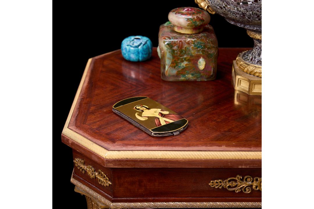 A 19TH CENTURY STOBWASSER STYLE LACQUERED CARD CASE - Image 2 of 2
