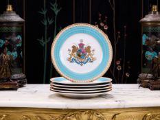 A SET OF SIX IMPERIAL PORCELAIN PLATES OF PERSIA BY SPODE